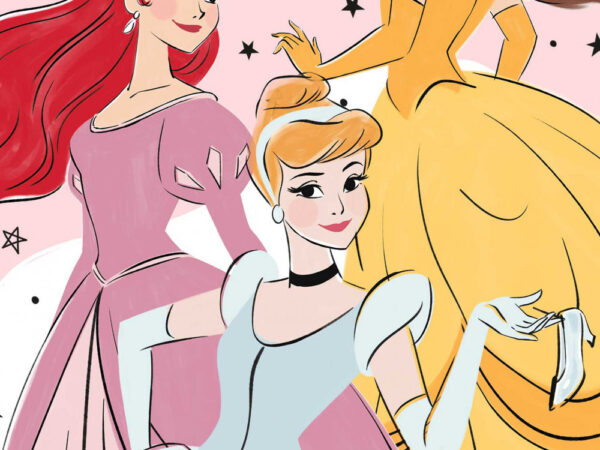 Disney Princess Elegant πετσέτα προσώπου, πετσέτα 30x50cm