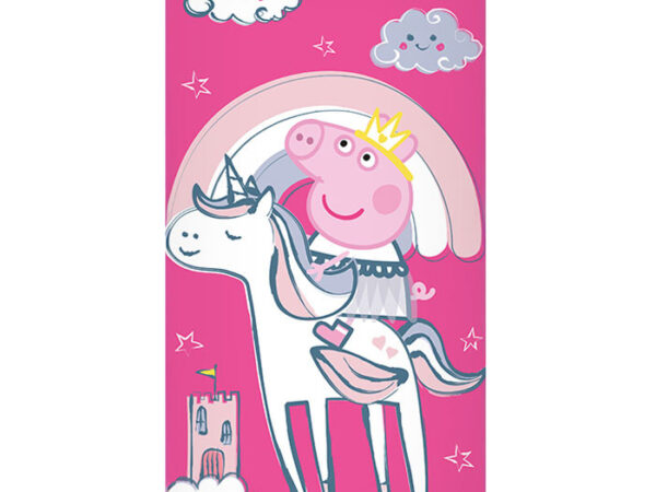 Πετσέτα μπάνιου Peppa Pig Unicorn, πετσέτα θαλάσσης 70x140εκ.