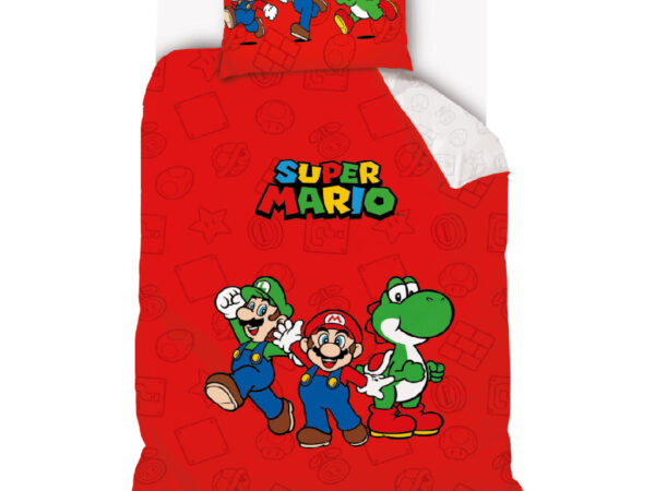 Σετ κλινοσκεπασμάτων Super Mario Red 140-200 εκ., 70-90 εκ.