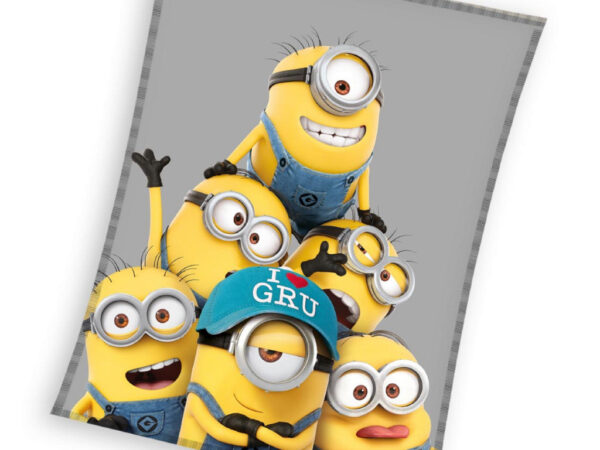 Κουβέρτα Minions Pyramid από κοραλί φλις 150x200εκ.