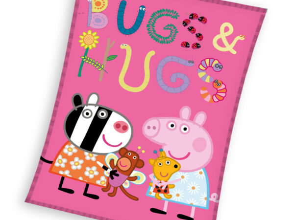 Κουβέρτα Peppa Pig Bugs & Hugs φλις 110x140εκ.