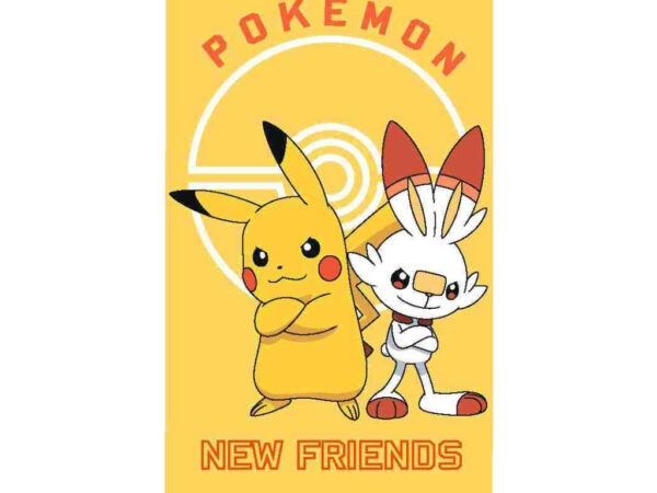 Πετσέτα μπάνιου Ποκεμον New Friends, πετσέτα θαλάσσης 70x140cm