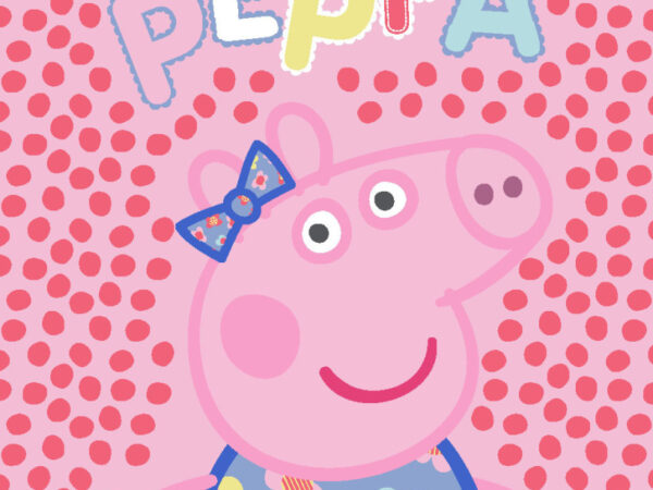 Κουβέρτα Peppa Pig Dots φλις 130x160εκ.