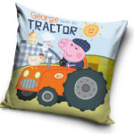 Κάλυμμα Μαξιλαριού Peppa Pig George's Tractor Βελούδινο 40x40 εκ.