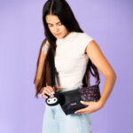 Μαύρη τσάντα Kuromi, τσάντα ώμου με πορτοφόλι 27 εκ. - Image 5