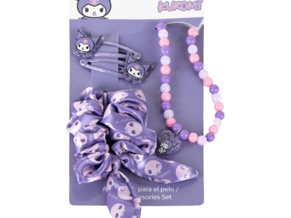 Σετ κολιέ και αξεσουάρ μαλλιών Kuromi