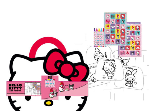 Σετ δραστηριοτήτων για χρωματισμό Hello Kitty Friends