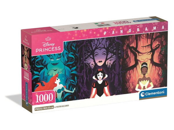 Παζλ 1000 τεμαχίων Disney Princess Destinies Villains Panorama Compact Clementoni