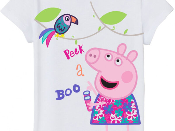 Παιδικό κοντομάνικο μπλουζάκι Peppa Pig, 92-116 εκ.