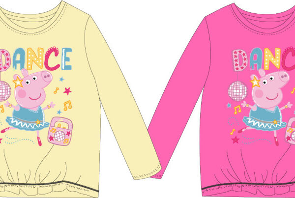Παιδικό μπλουζάκι με μακριά μανίκια Peppa Pig Dance 92-116 εκ.