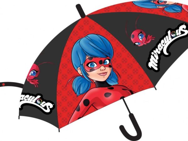 Ημιαυτόματη παιδική ομπρέλα Miraculous Ladybug 74 εκ.