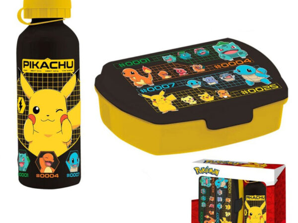 Σετ κουτιού σάντουιτς Pokemon Dark + αλουμινένιο μπουκάλι