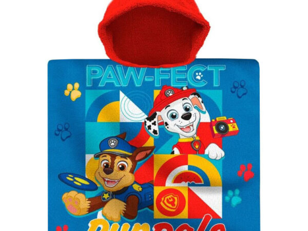Πόντσο πετσέτας θαλάσσης Paw Patrol Paw-fect 60x120 εκ.