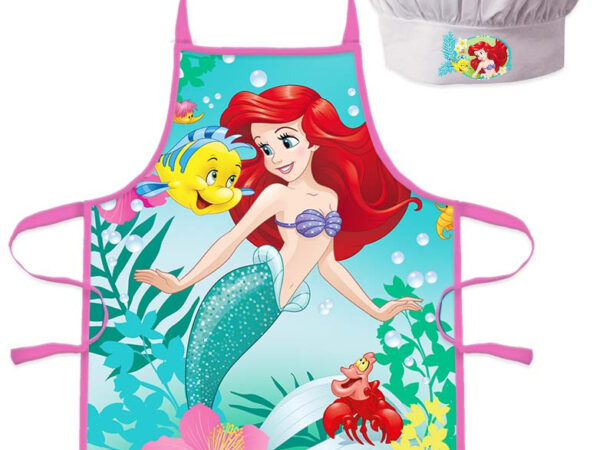 Παιδική ποδιά Disney Princess Curious Ariel σετ 2 τεμαχίων