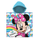 Πόντσο πετσέτας θαλάσσης Disney Minnie Rainbows 60x120 εκ.