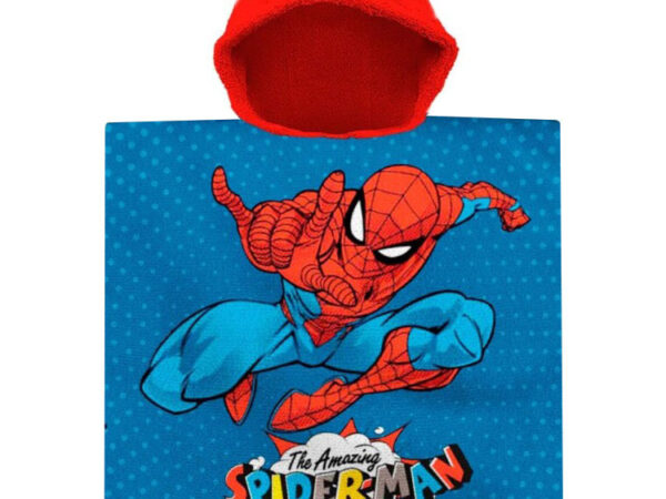 Πόντσο πετσέτας θαλάσσης Spiderman Amazing 60x120 εκ.