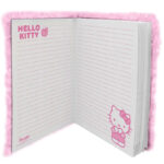 Hello Kitty Rainbow 3D Λούτρινο Ημερολόγιο A5 με Κλείδωμα - Image 2