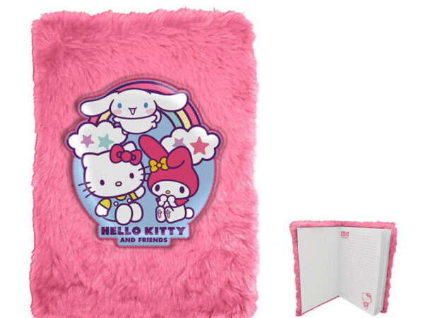 Λούτρινο σημειωματάριο A5 Hello Kitty Friends