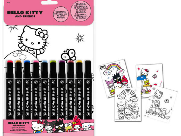 Βιβλίο ζωγραφικής Hello Kitty με αριθμούς