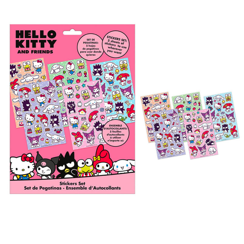 EWA50193HK Σετ αυτοκόλλητων Hello Kitty Friends 5 φύλλων - Image 1