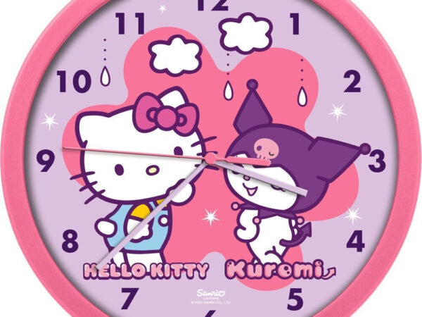 Ρολόι τοίχου Hello Kitty Kuromi 25 εκ.