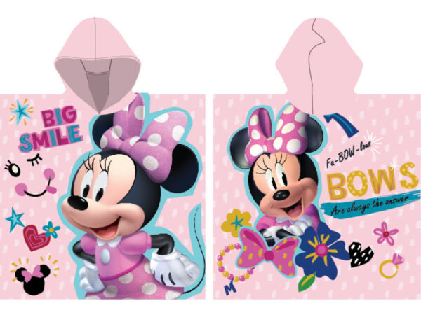 Πόντσο πετσέτα θαλάσσης Disney Minnie Smile 55x110 εκ. (Γρήγορο στέγνωμα)