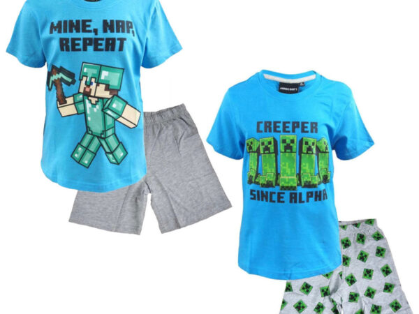 Κοντή παιδική πιτζάμα Minecraft 6-12 ετών