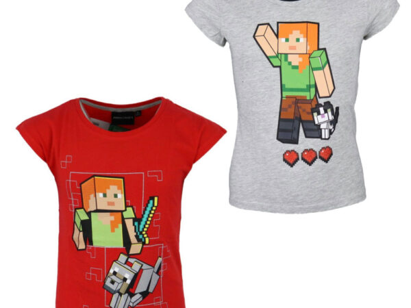 Παιδικό κοντό μπλουζάκι Minecraft, για παιδιά 4-8 ετών