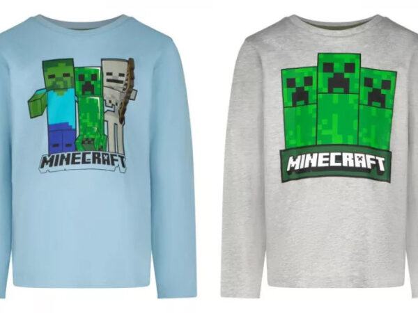 Παιδικό μπλουζάκι με μακριά μανίκια Minecraft Trio, για ηλικίες 6-12 ετών