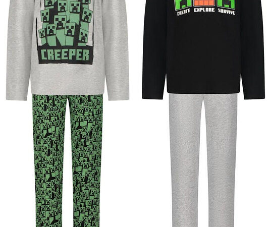 Μακριές παιδικές πιτζάμες Minecraft Survive 6-12 ετών