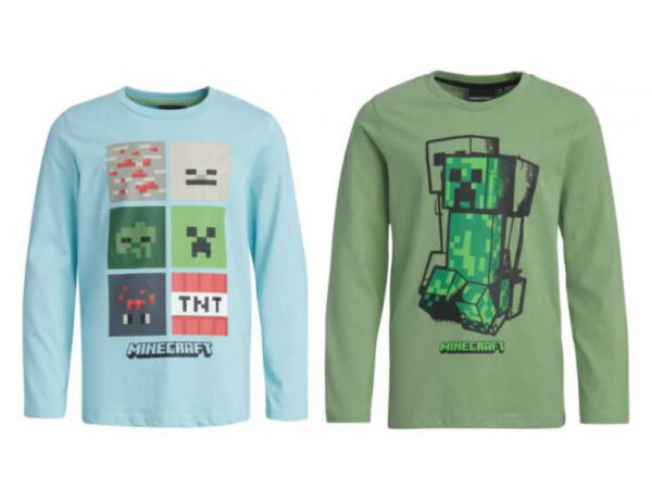 Παιδικό μπλουζάκι με μακριά μανίκια Minecraft Blockbuster 6-12 ετών