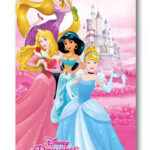 Κουβέρτα από φλις με σχέδιο Disney Princess Castle 100x140εκ.