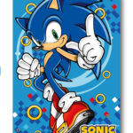 Κουβέρτα Sonic the Hedgehog Gold Ring από φλις 100x140εκ.
