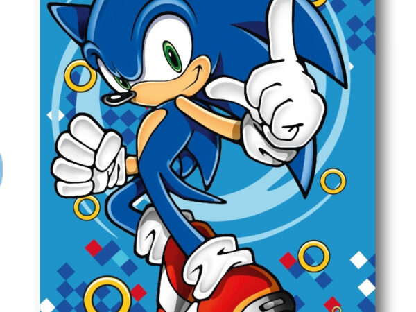 Κουβέρτα Sonic the Hedgehog Gold Ring από φλις 100x140εκ.