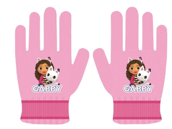 Παιδικά γάντια Gabby's Dollhouse σε ανοιχτό ροζ χρώμα
