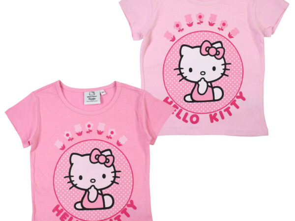 Hello Kitty ροζ παιδικό κοντομάνικο μπλουζάκι, 3-8 ετών