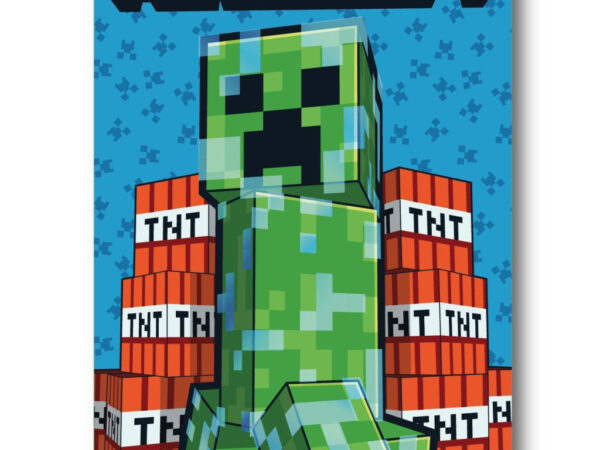 Κουβέρτα Minecraft TNT από φλις 100x140εκ.