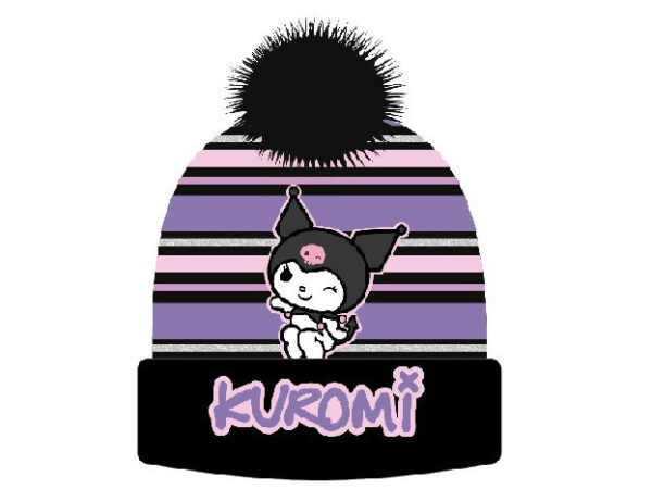 Παιδικό σκουφί Kuromi μαύρο