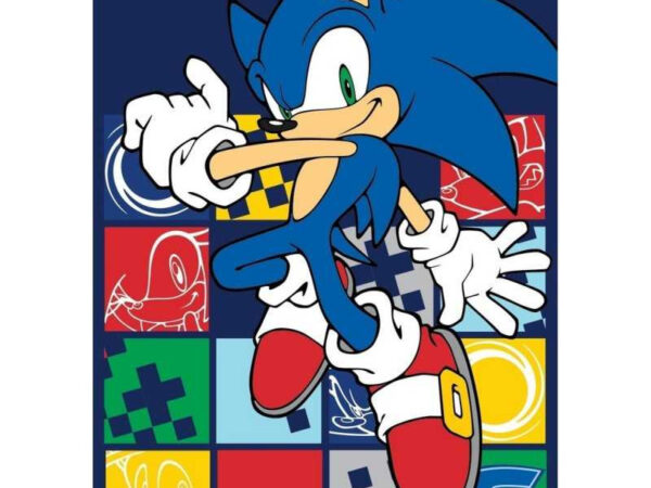 Κουβέρτα Sonic the Hedgehog Blue Blur από φλις 100x140εκ.