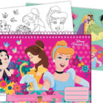Μπλοκ σχεδίασης Disney Princess Spring A/4 με σπιράλ, 40 φύλλα και αυτοκόλλητα
