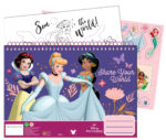 Μπλοκ σχεδίασης σπιράλ Disney Princess Your World A/4 με 40 φύλλα και αυτοκόλλητα