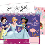 Μπλοκ σχεδίασης σπιράλ Disney Princess Your World A/4 με 40 φύλλα και αυτοκόλλητα