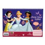 Μπλοκ σχεδίασης σπιράλ Disney Princess Your World A/4 με 40 φύλλα και αυτοκόλλητα - Image 2