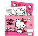 Μπλοκ σχεδίασης Hello Kitty Sweetheart A/4 με σπιράλ και 40 φύλλα και αυτοκόλλητα