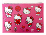 Μπλοκ σχεδίασης Hello Kitty Sweetheart A/4 με σπιράλ και 40 φύλλα και αυτοκόλλητα - Image 3