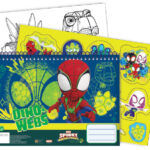 Σπιράλ μπλοκ σχεδίασης Spidey Dino-Webs A/4 με 40 φύλλα και αυτοκόλλητα