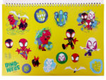 Σπιράλ μπλοκ σχεδίασης Spidey Dino-Webs A/4 με 40 φύλλα και αυτοκόλλητα - Image 3