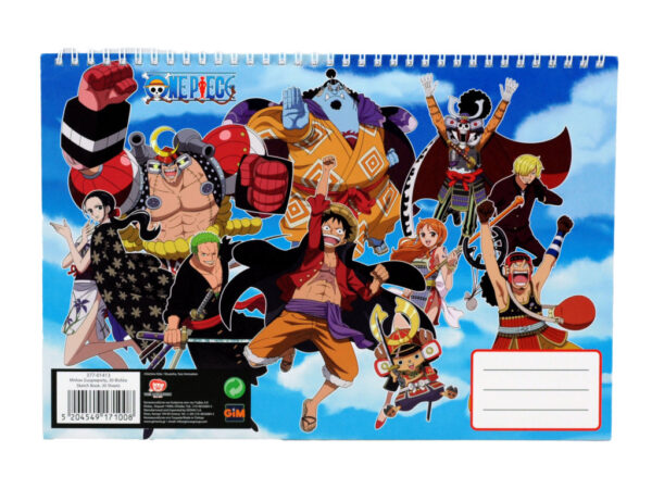 Μπλοκ σχεδίασης One Piece Team A/4 σε σχήμα σπιράλ, 30 φύλλα