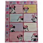 Ετικέτα σημειωματάριου Disney Minnie Joy με αυτοκόλλητα, 16 τεμάχια