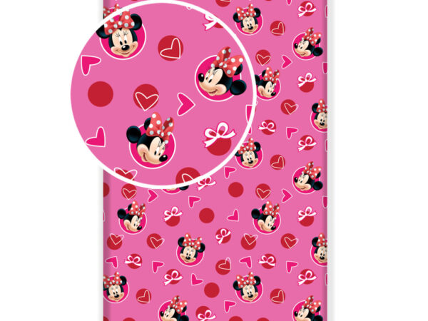 Σεντόνι με λάστιχο Disney Minnie Hearts 90x200 εκ.